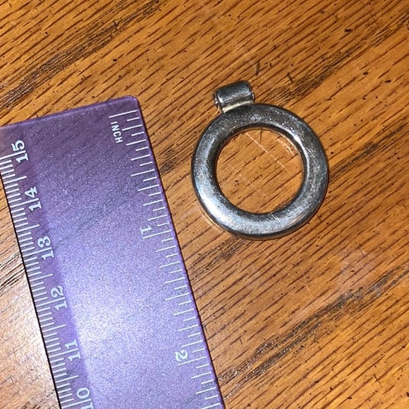 Vintage Round 925 Circle Slider Pendant - Picture 3 of 6